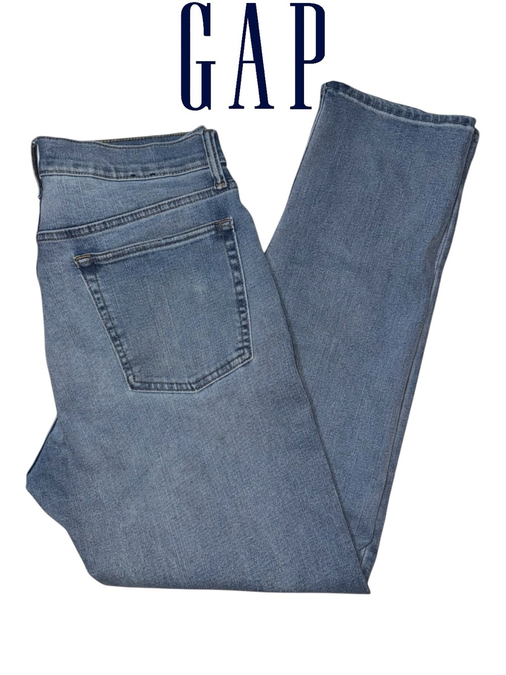 GAP (EUC) Men’s Light Blue Denim Straight Taper Jeans, Size 34 X 32